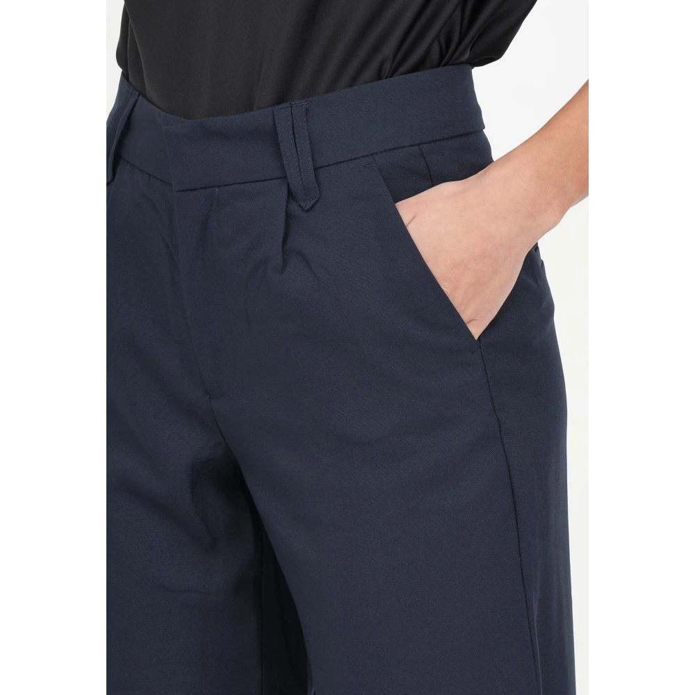 Only Straight Trousers Blue Dames