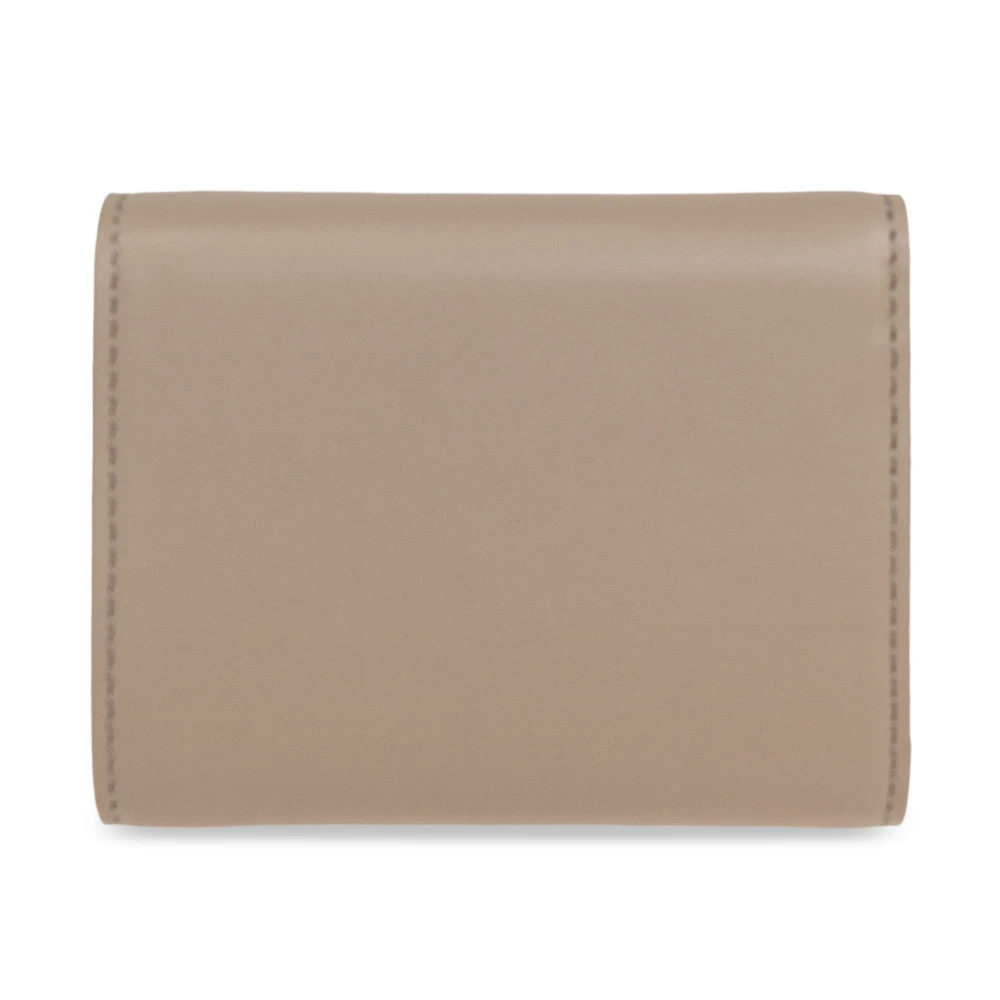 Yohji Yamamoto Leren portemonnee uit de Discord-collectie Beige Unisex
