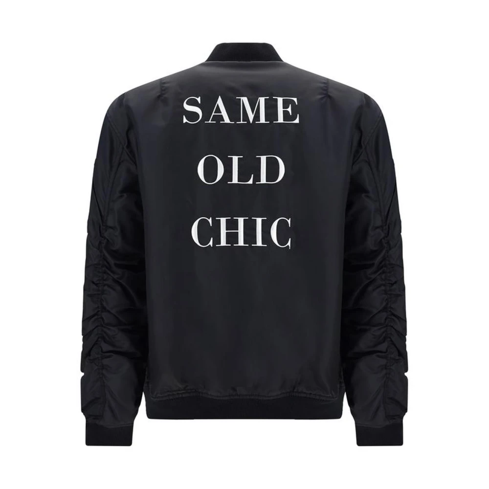Moschino Gewatteerd Bomberjack met Ritssluiting Black Heren