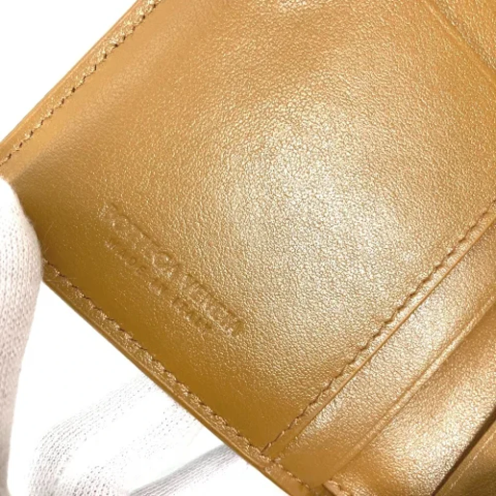 Bottega Veneta Vintage Pre-owned Leather wallets Beige Dames