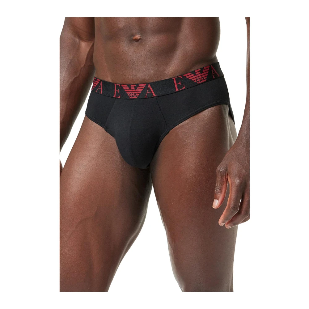 Emporio Armani Katoenen Stretch Slip Rood Multicolor Heren