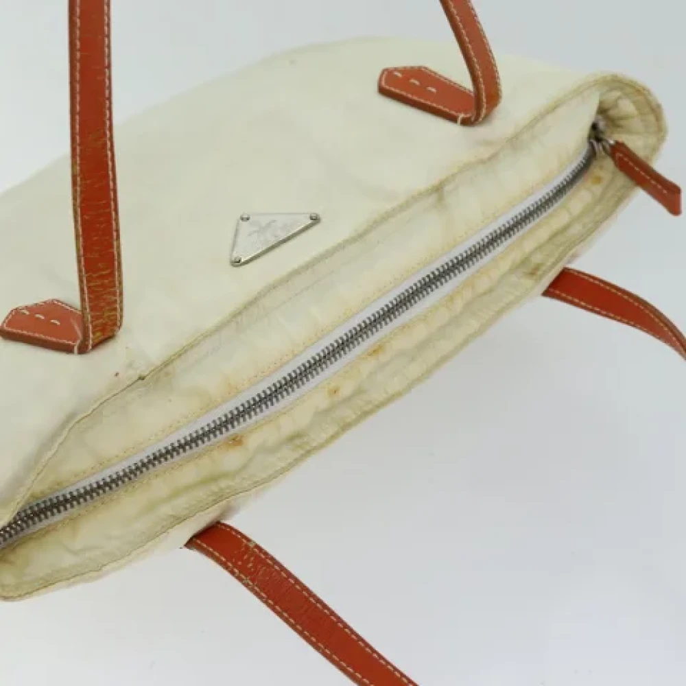 Prada Vintage Pre-owned Nylon totes Beige Dames