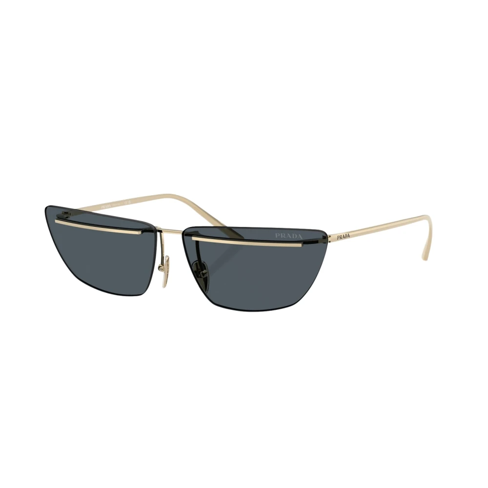 Prada Grey Woman Pr C52s Zvn70b Sunglasses Metal Gold Butterfly Normal - Image 2