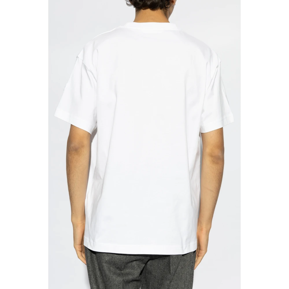 Moncler T-shirt met logo White Heren