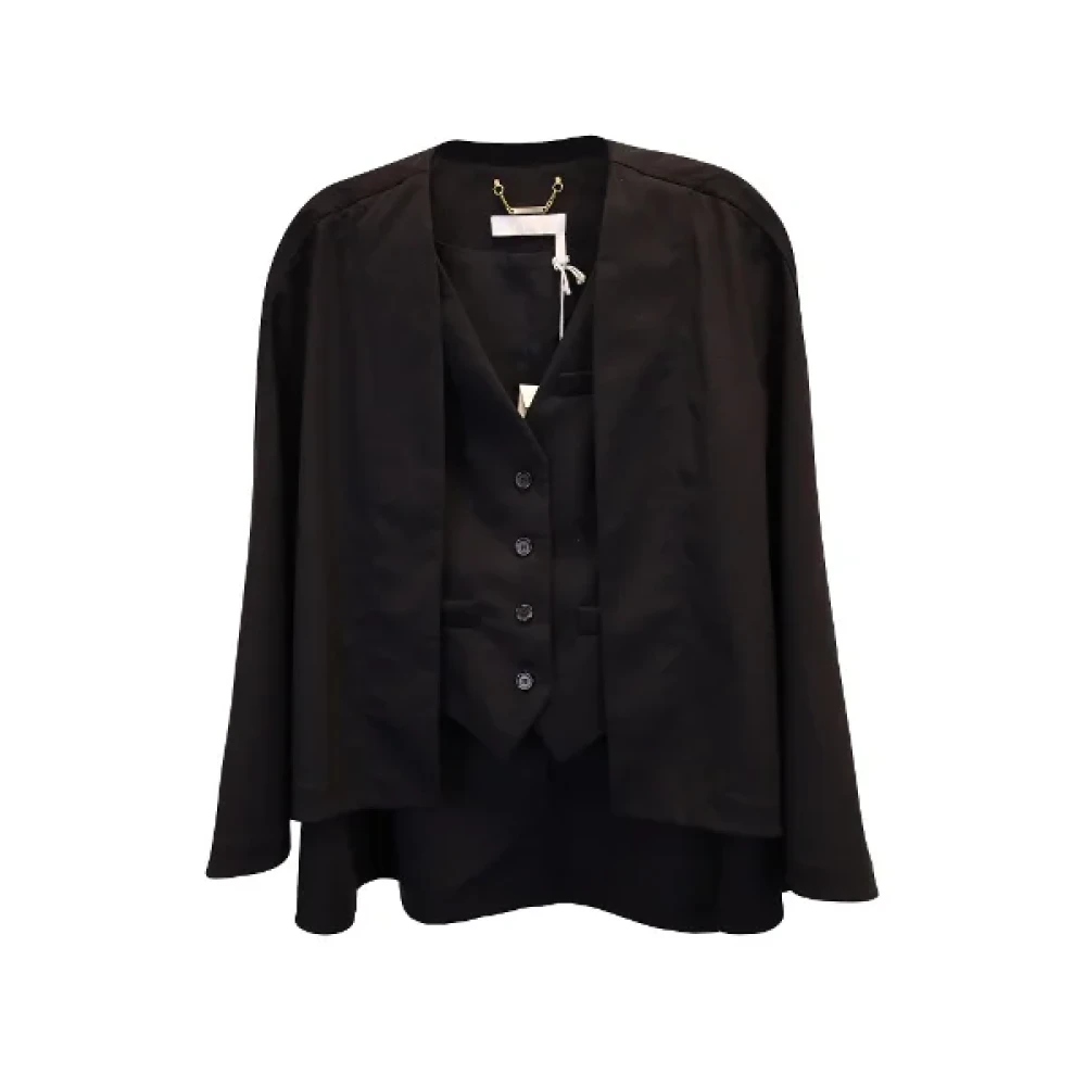 Chloé Pre-owned Wool outerwear Black Dames