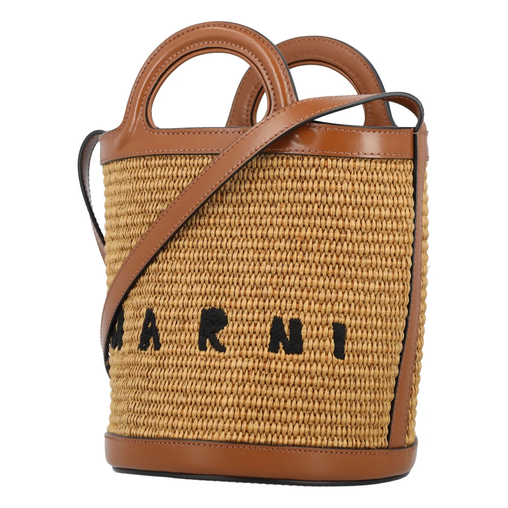 Marni Tropicalia Emmer Tas Ruwe Sienna Brown Dames