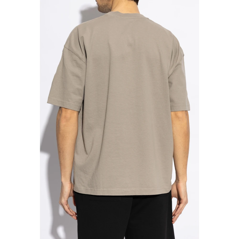 AllSaints Biggy T-shirt in oversize stijl Beige Heren