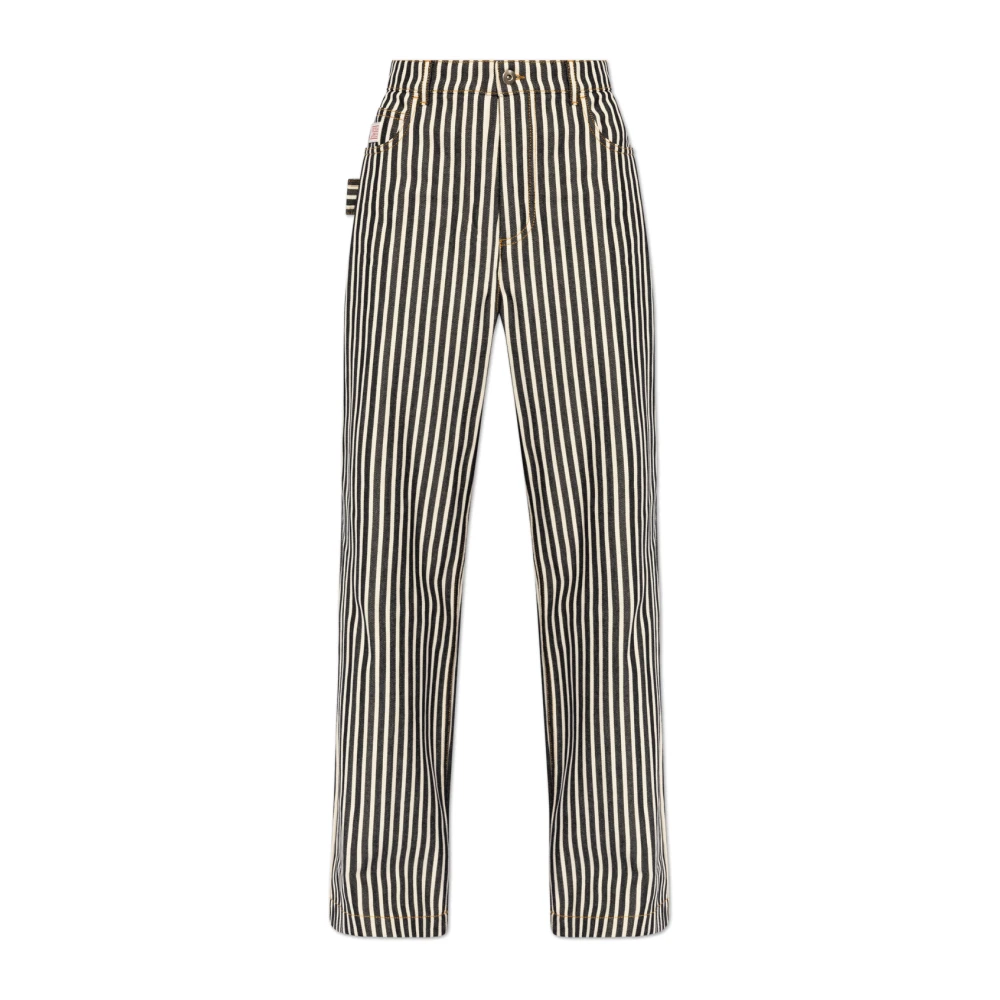 Bottega Veneta Gestreepte Patroon Jeans Black Dames