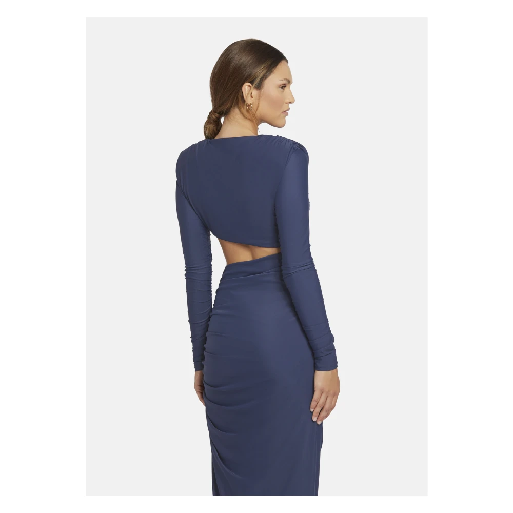 Nicowa Maxi jurk met Cut-Out Design Blue Dames