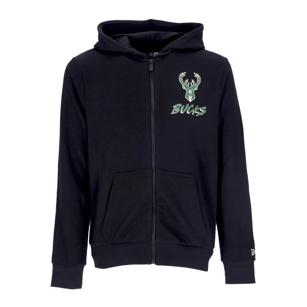 New era Milwaukee Bucks Script Hoodie Zwart Black Heren