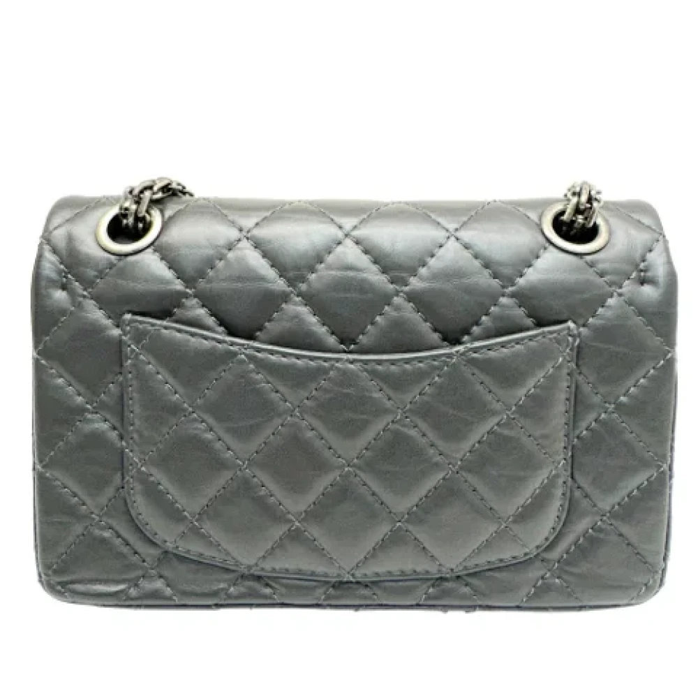 Chanel Vintage Pre-owned Fabric chanel-bags Gray Dames