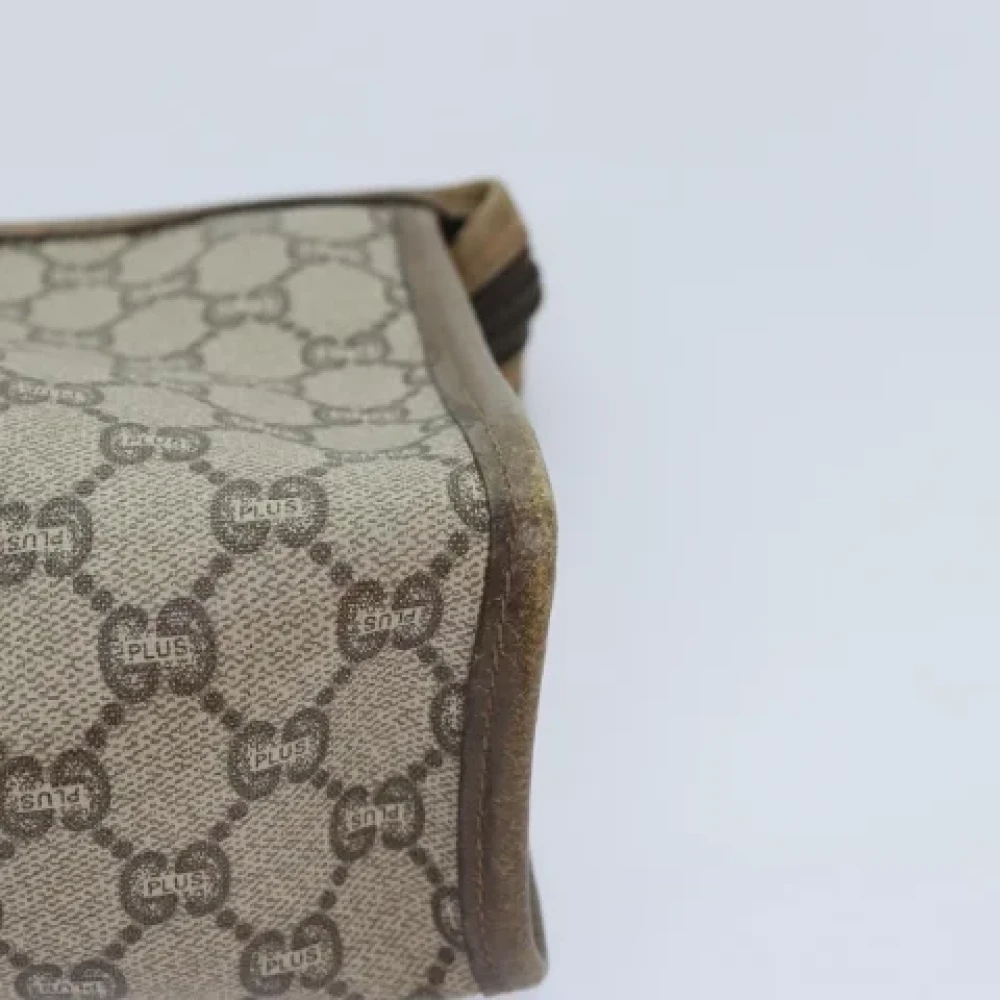 Gucci Vintage Pre-owned Canvas clutches Beige Dames