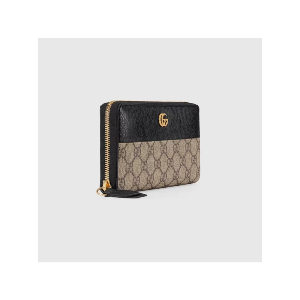 Gucci Bicolor GG Marmont ritsportemonnee Beige Dames