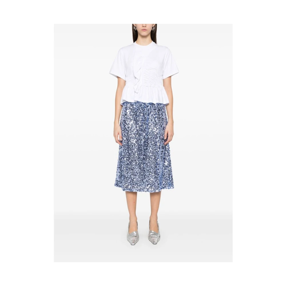 BAUM UND PFERDGARTEN Lichtblauwe Elastische Taille Rok Blue Dames