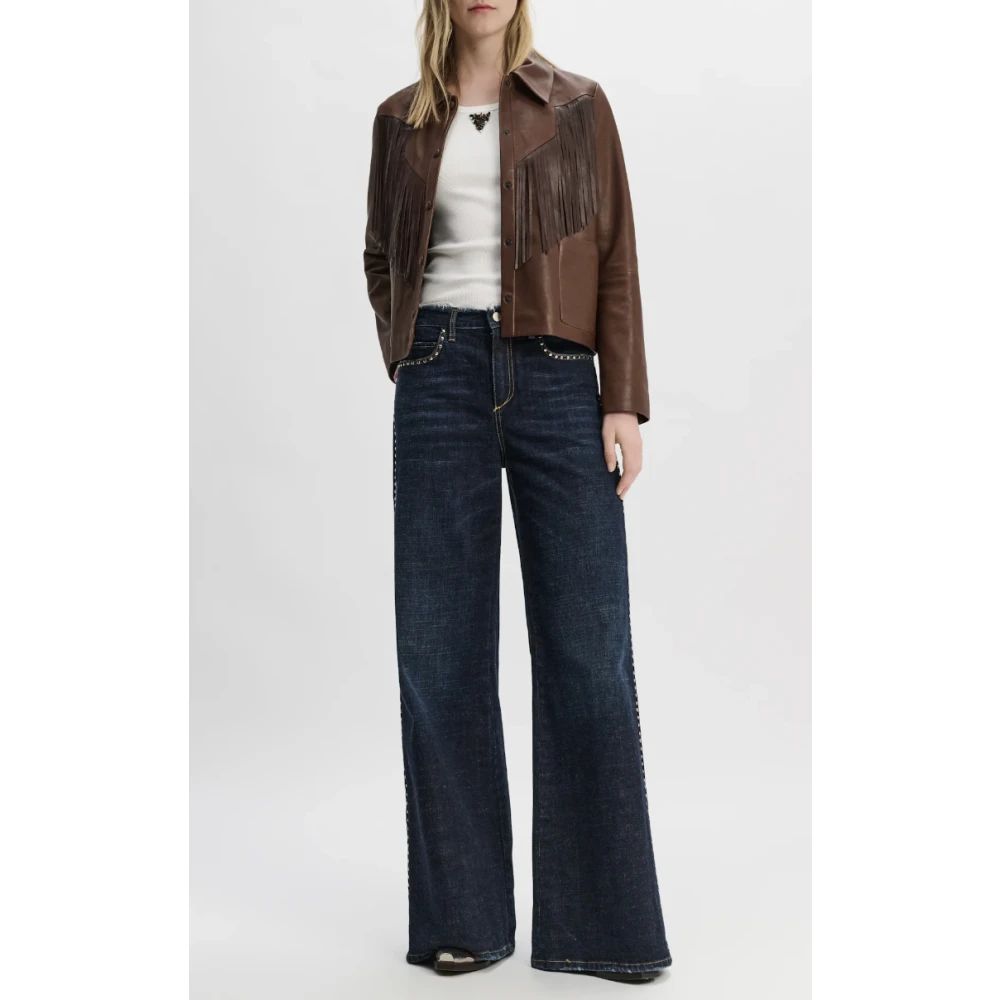 dorothee schumacher Westerse Stijl Franje Leren Jas Brown Dames