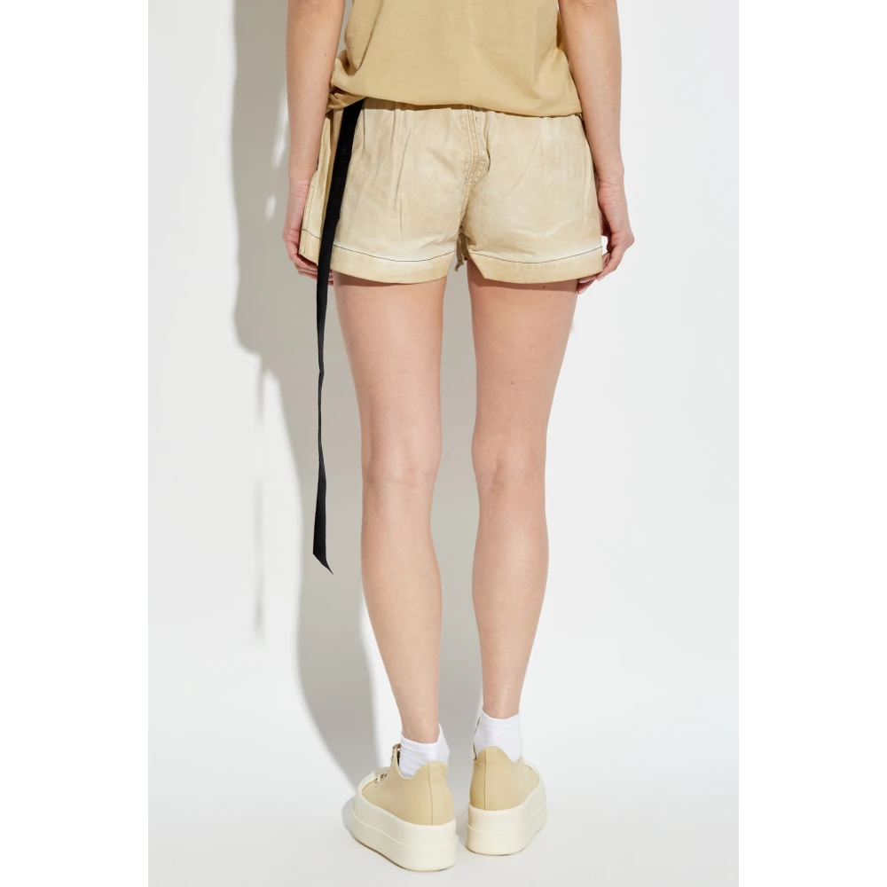 Rick Owens Pocket Shorts Beige Dames