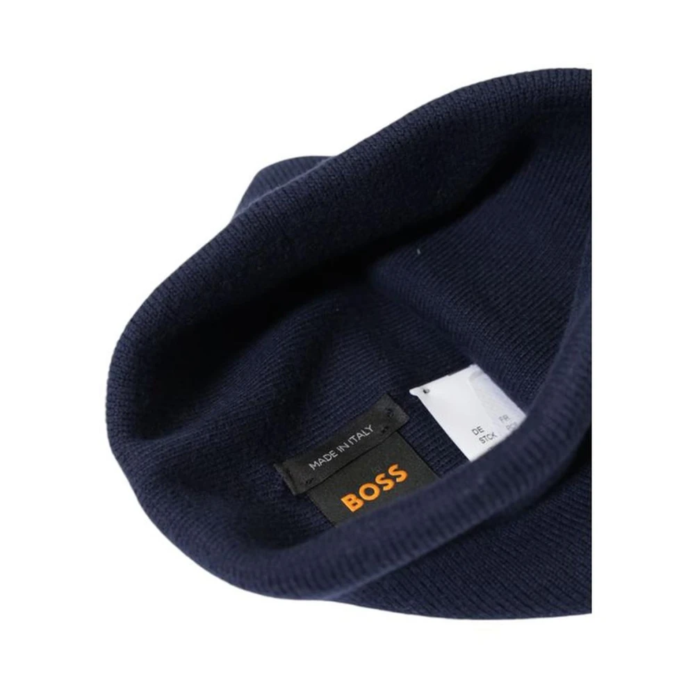 Hugo Boss Blauwe Katoenen Hoeden Collectie voor Mannen Blue Heren
