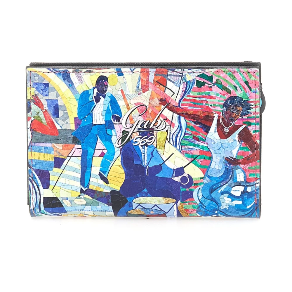 Gabs Women's Multicolor Wallets & Cardholders, One Size, Travel Theme Leather Wallet With Zip Coin Pocket