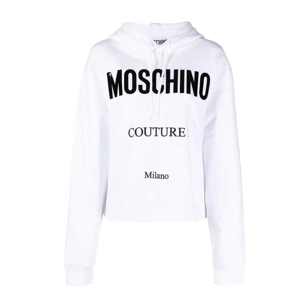 Moschino Women's White Sweatshirt - Hoodies - Xs - Sweatshirts & Hoodies