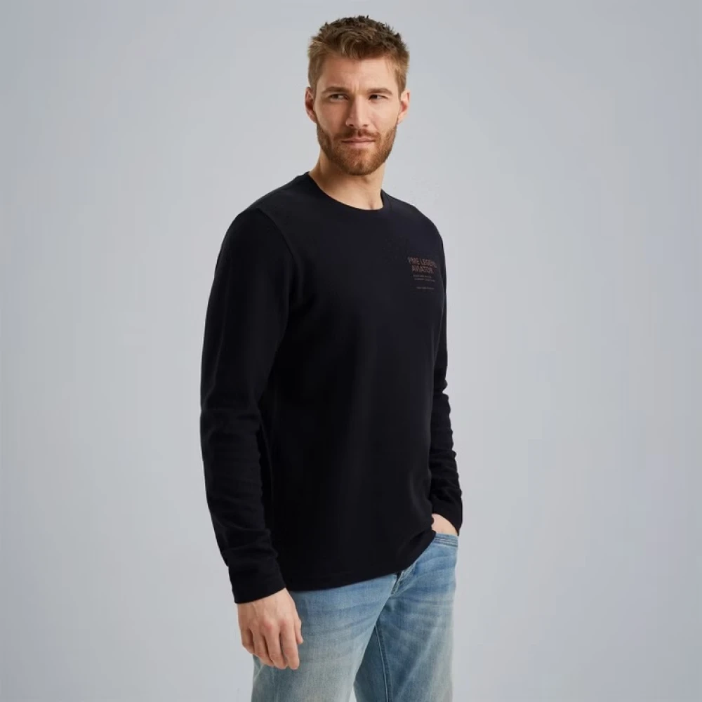 PME Legend Cargo Look Longsleeve T-shirt Gray Heren