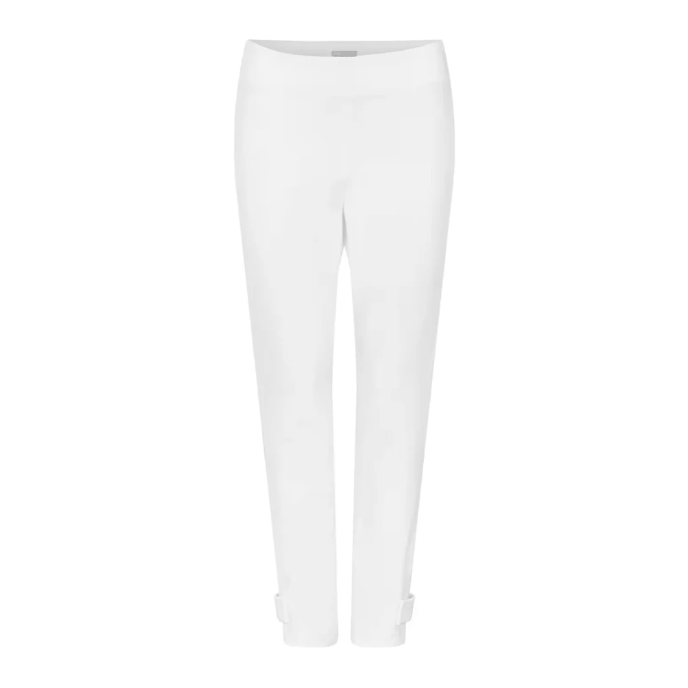 Moncler Logo Mid-Rise Witte Broek White Dames