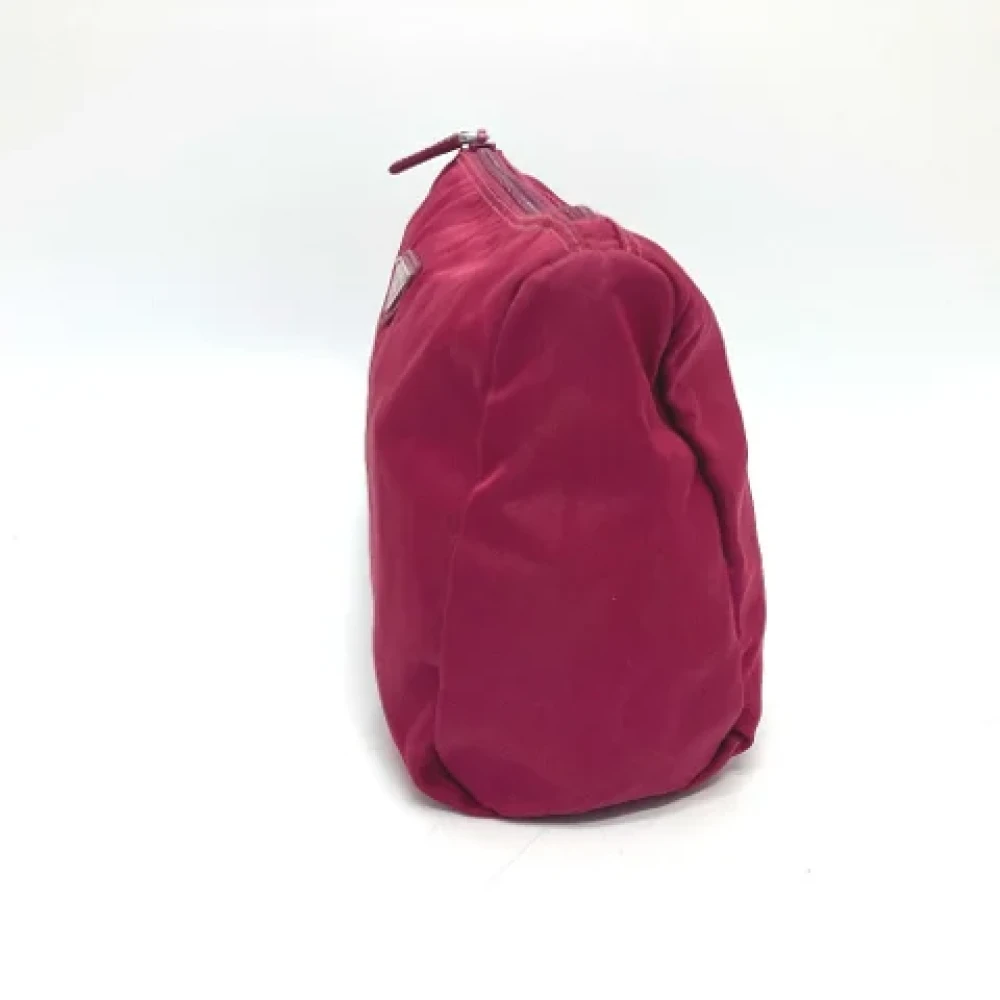 Prada Vintage Pre-owned Nylon pouches Red Dames