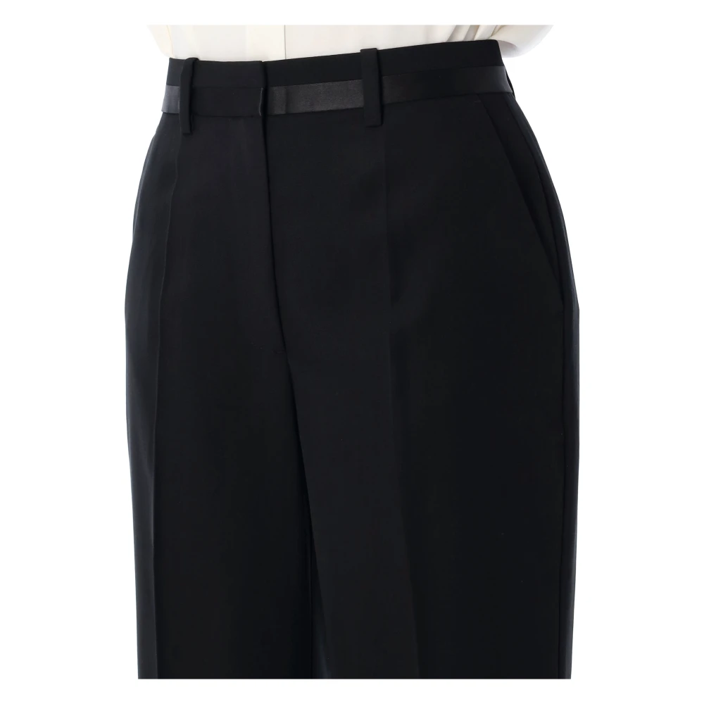 Anine Bing Zwarte Wol Louisa Tuxedo Broek Black Dames