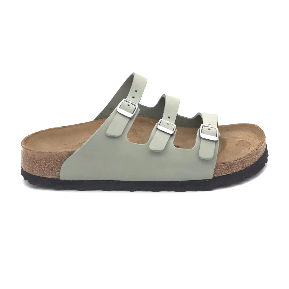Birkenstock Women's Green Florida - Sliders - 6 Uk - Shoes