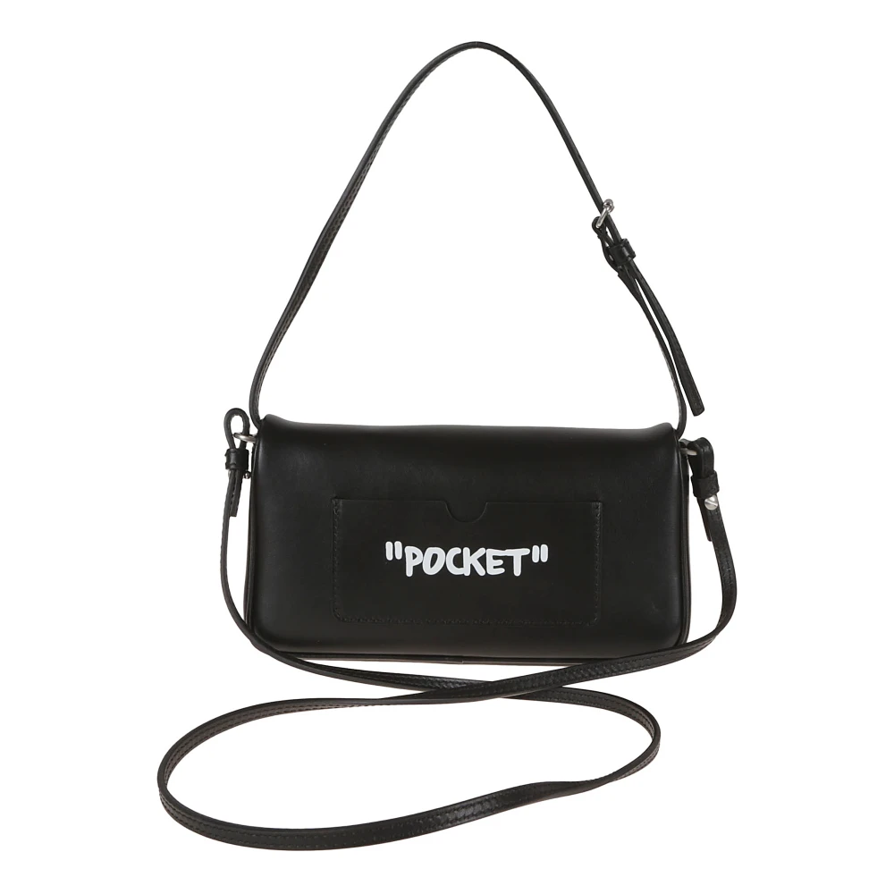 Off White Stijlvolle Schoudertas Citaat Black Dames