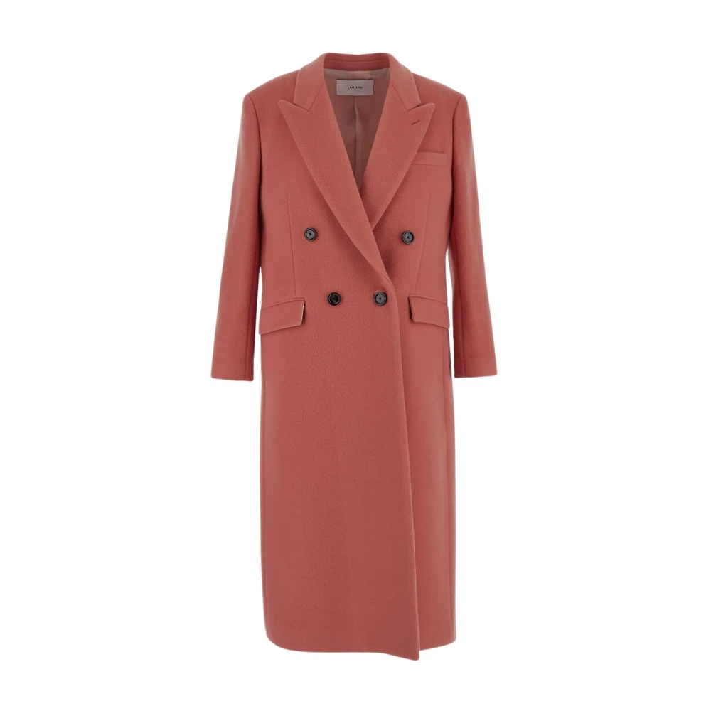 Lardini Double Breasted Wollen Blend Damesjas Pink Dames