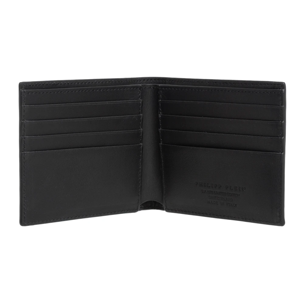 Philipp Plein Minimalistische Hexagon Portemonnee met Logo Black Heren