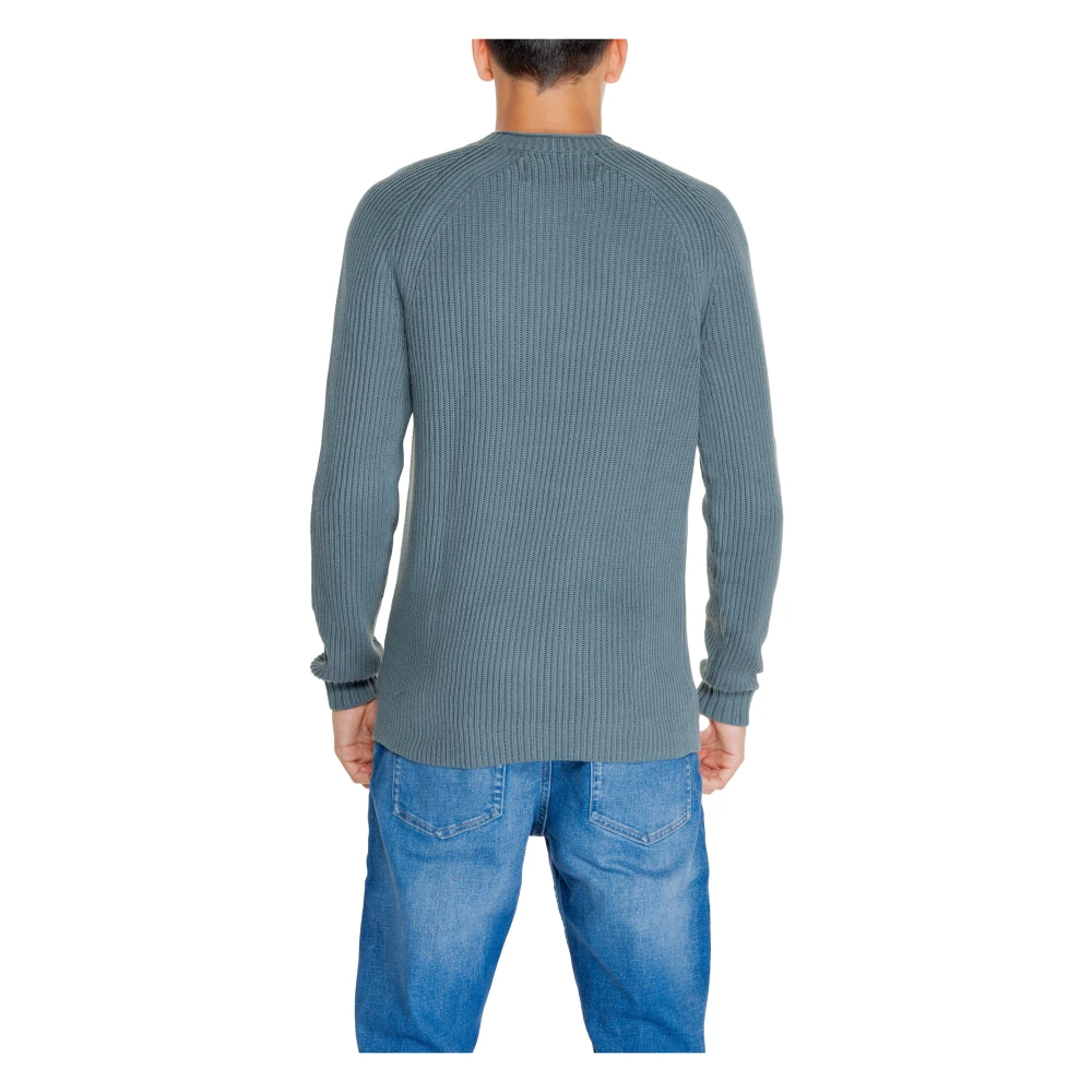 Calvin Klein Jeans Groene Katoenen Gebreide Trui Green Heren
