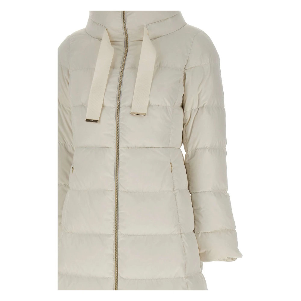 Herno Witte Donsjas met Grosgrain Trekkoord White Dames