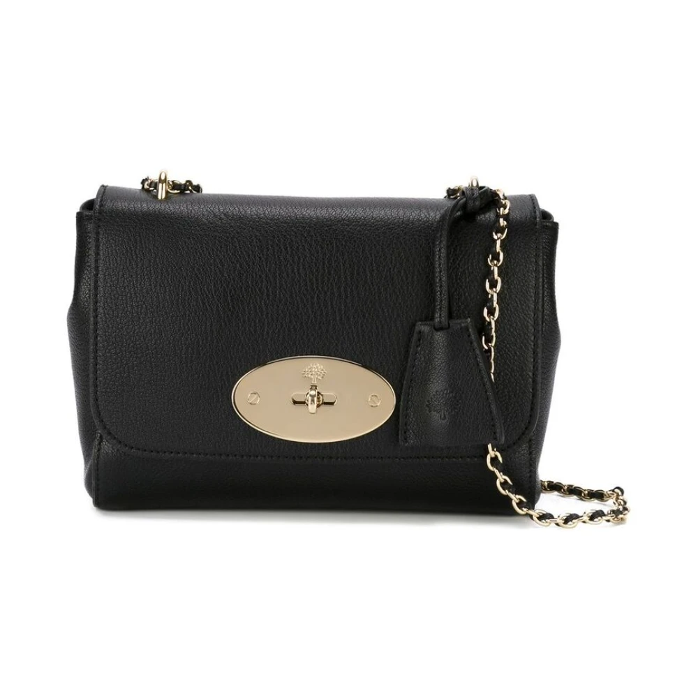 Mulberry Zwarte Leren Lily Schoudertas Black Dames