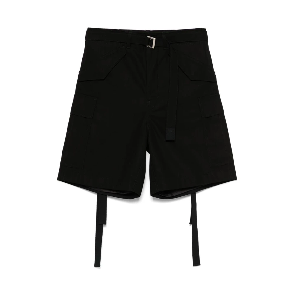 Sacai Zwarte cargobroek met zakken Black Heren