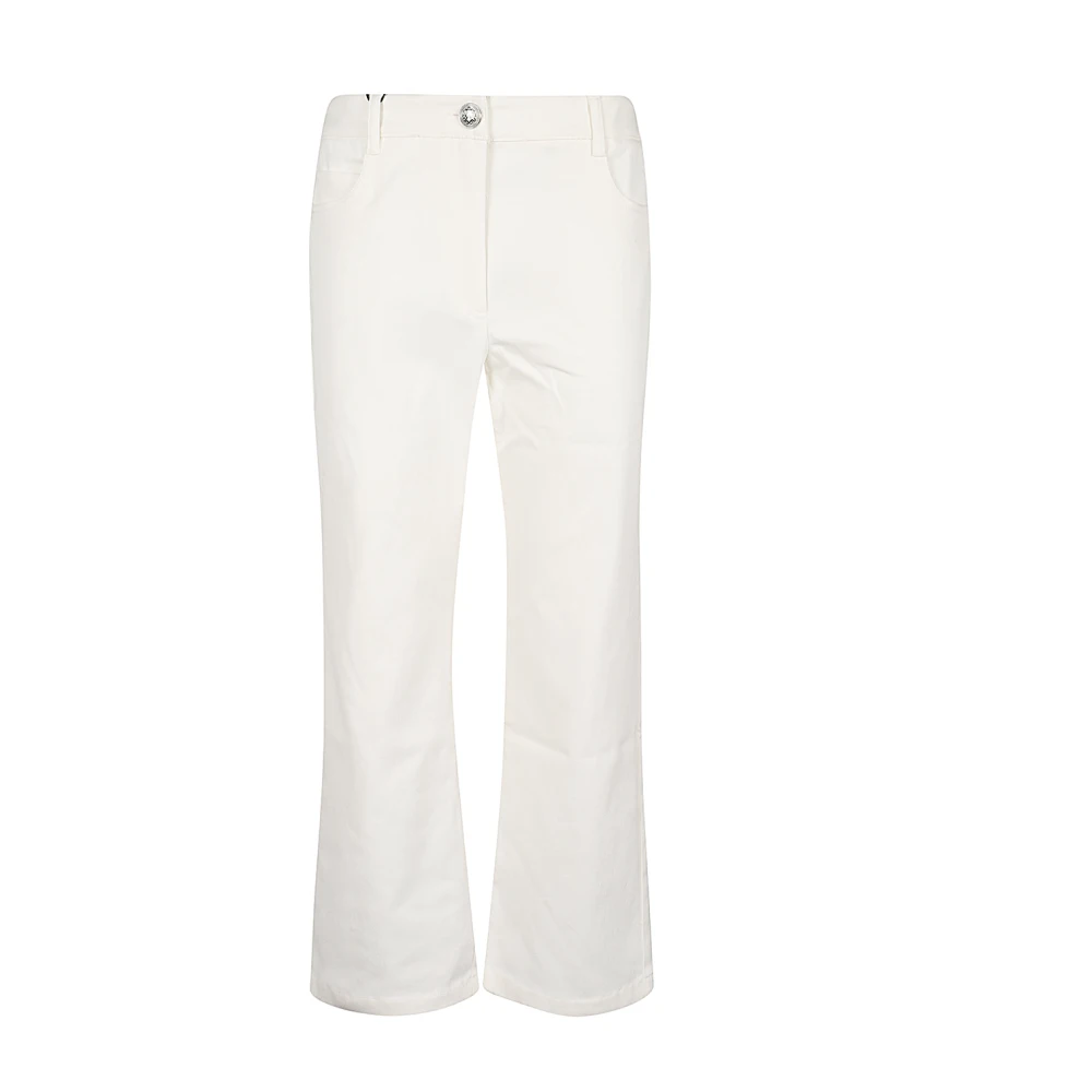 Marella Witte katoenen broek White Dames