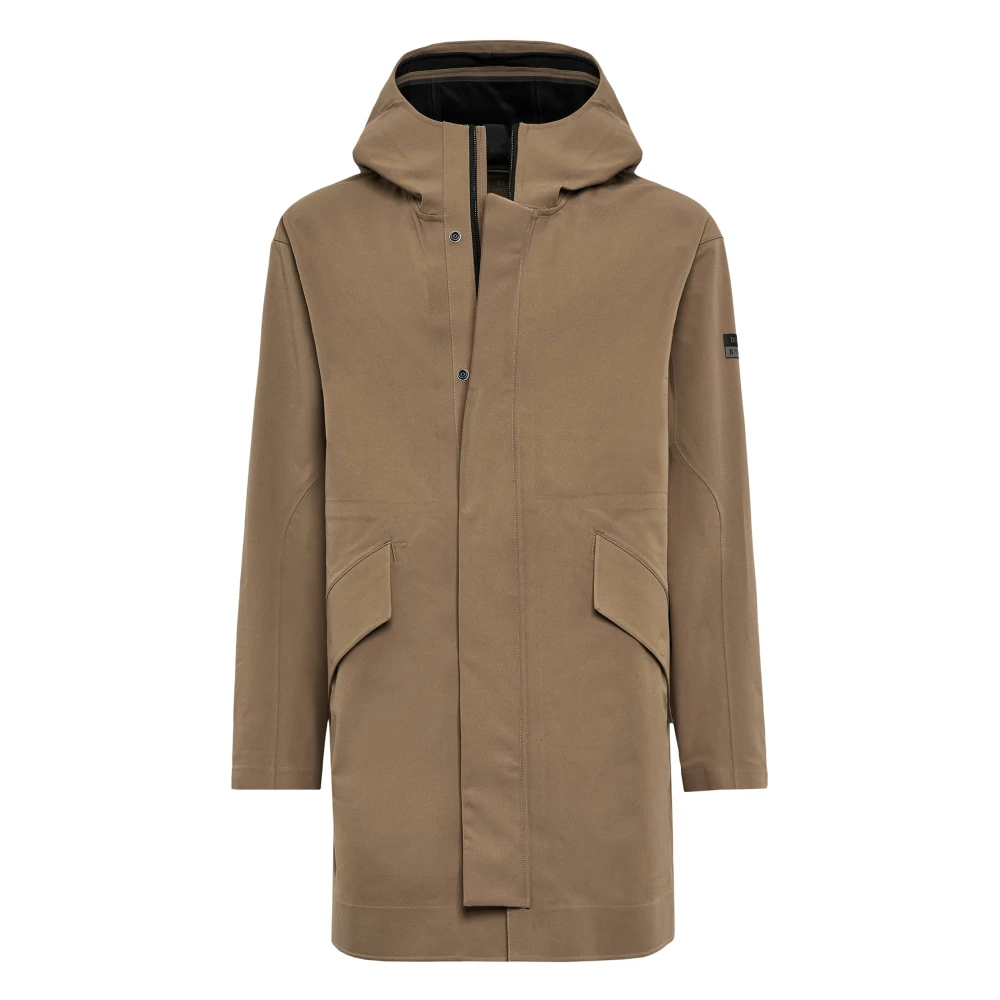 Boggi Milano Technical Fabric B Tech Parka Beige Heren
