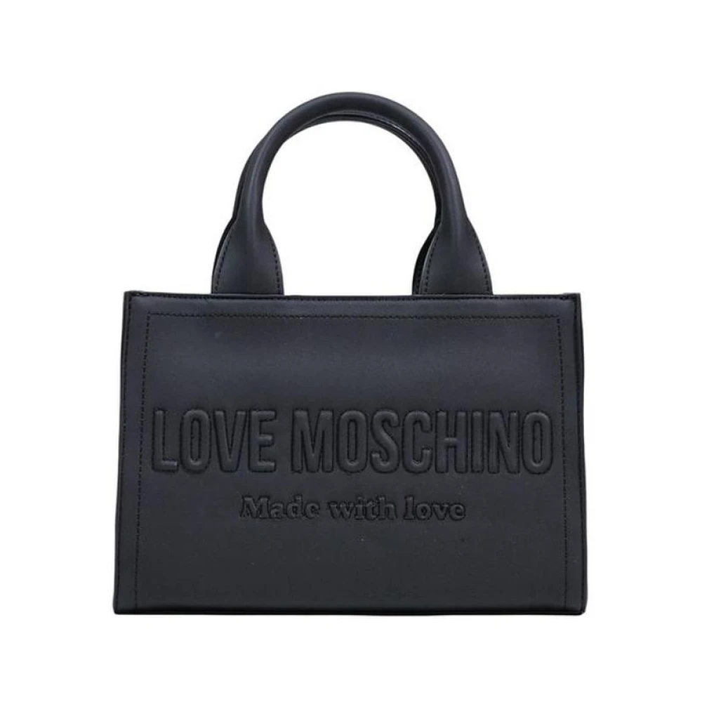 Love Moschino Women's Black Handbags, One Size, Polyethylene Handbag With Sleek Design