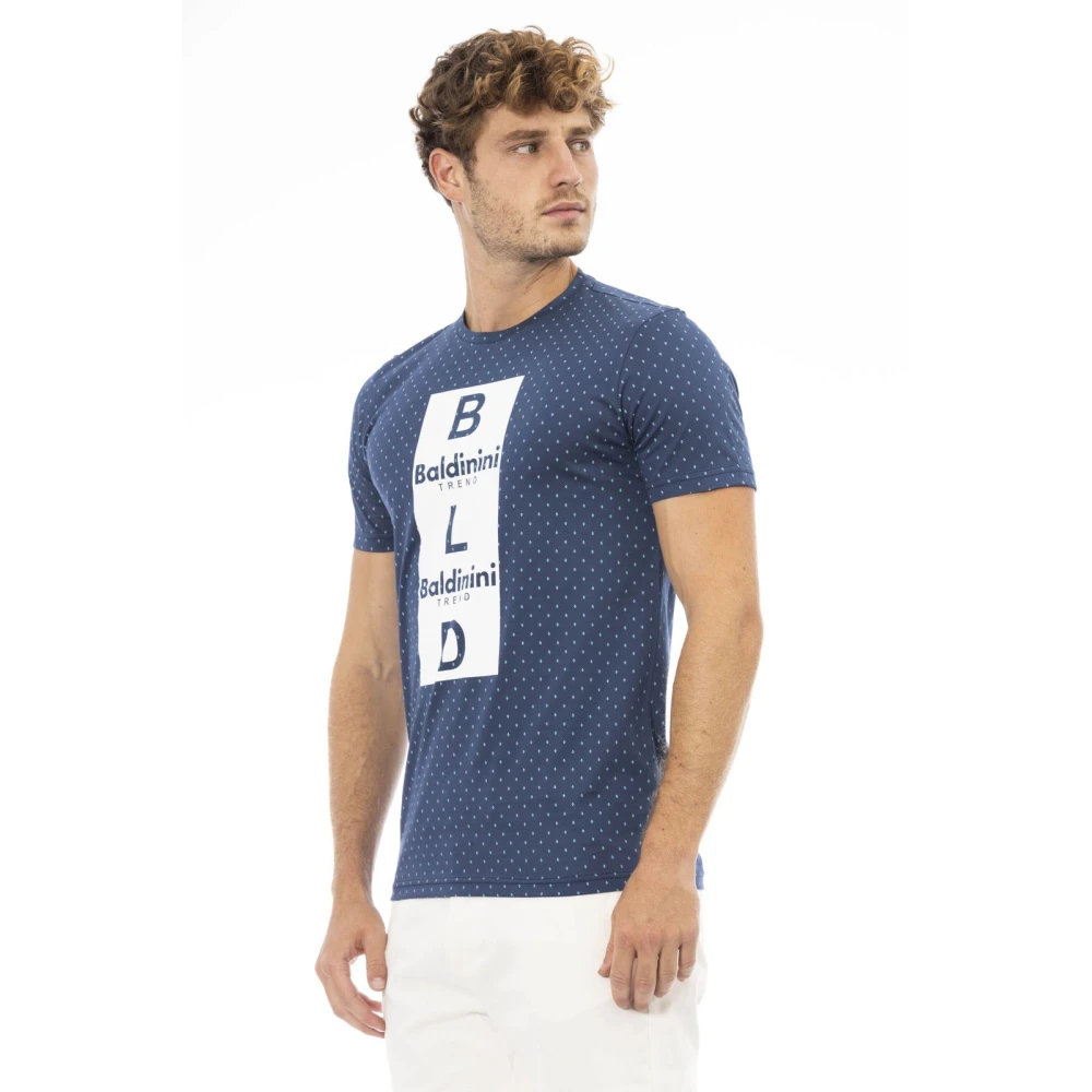 Baldinini Korte Mouw Ronde Hals T-shirt Blue Heren