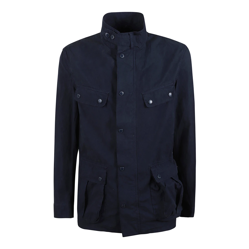 Barbour Navy Casual Duke Jack Blue Heren