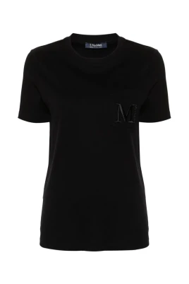 Svart Bomull Kortärmad Tshirt
