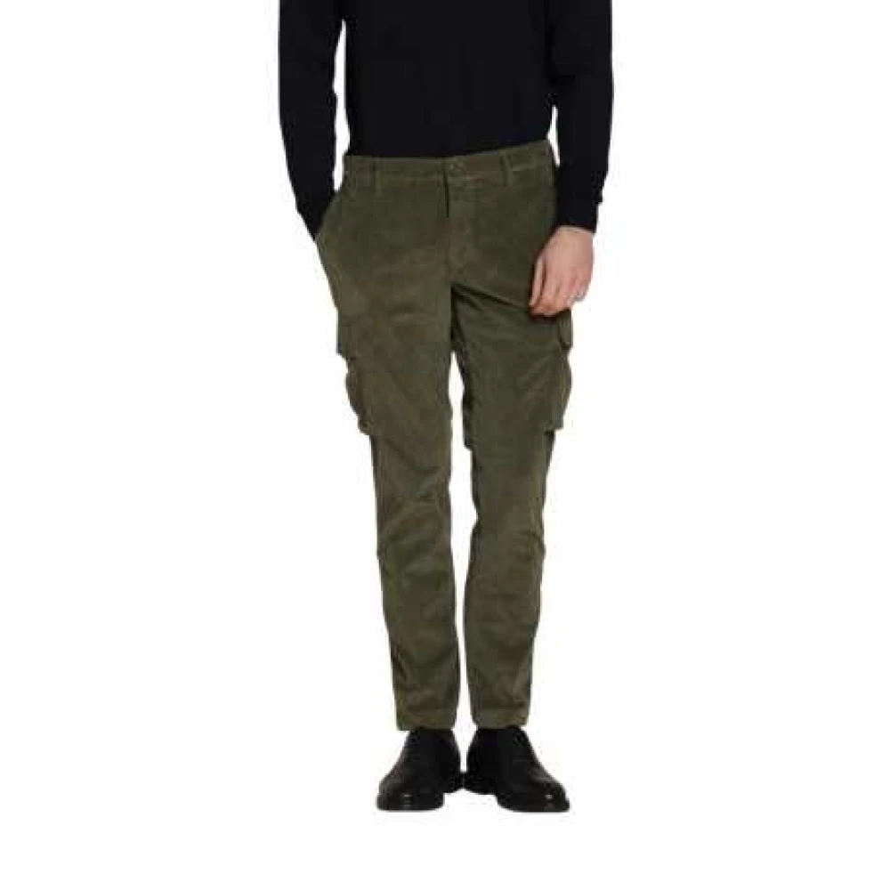 Mason's Men's Green Corduroy Cargo Pants Chile Model