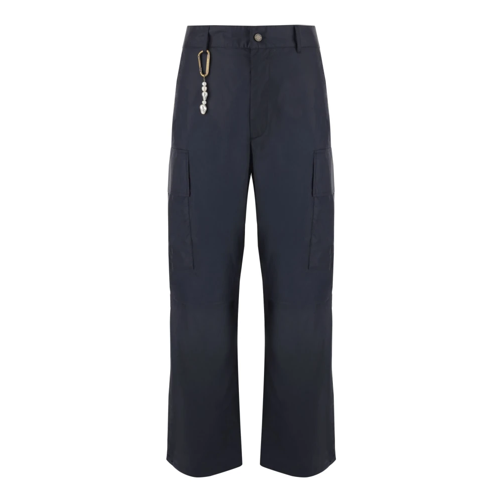 Darkpark Navy Katoenen Twill Trekkoordbroek Blue Heren