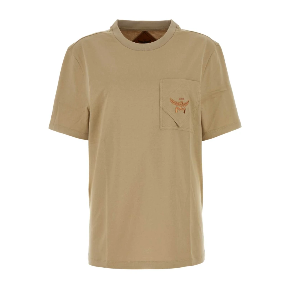 MCM Beige Bomull T-shirt Beige, Dam