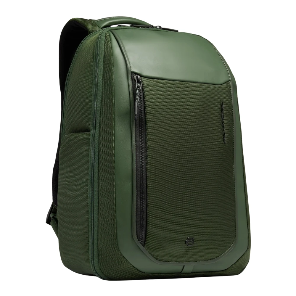Piquadro Men's Green Two-Compartt Travel Backpack - Backpacks - One Size - Bags