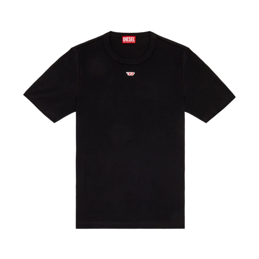 Diesel Men's Black T-Shirts, S, D-Ribber-N Crew Neck T-Shirt