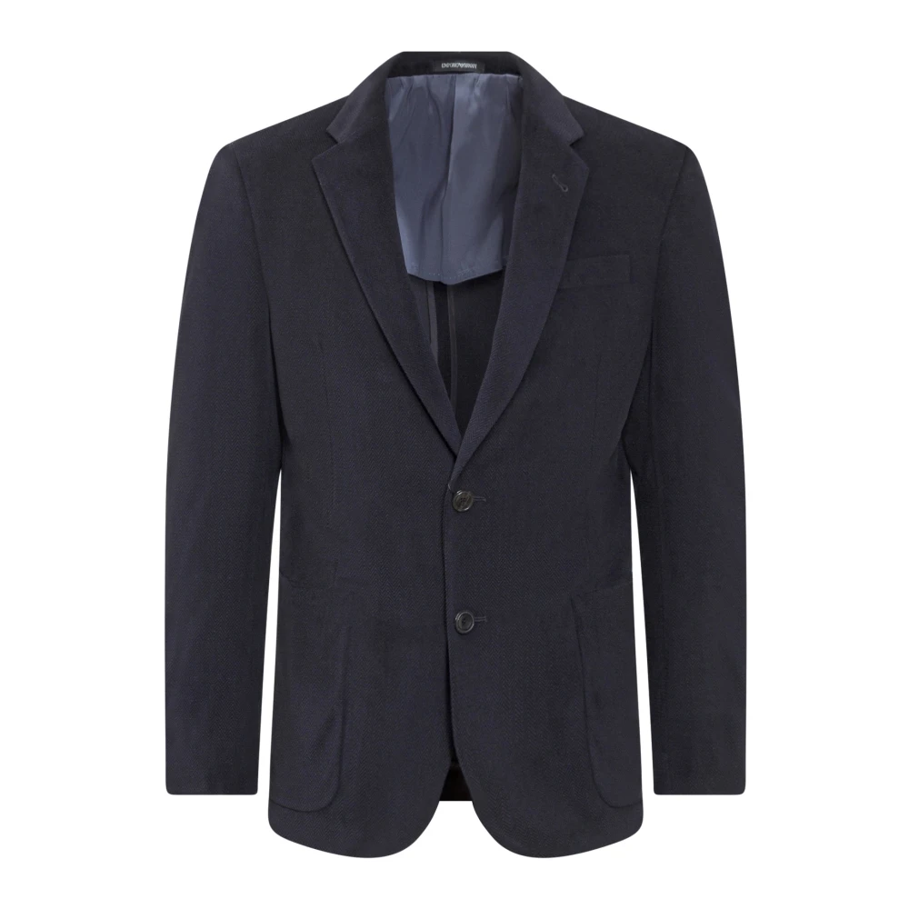 Emporio Armani Blazer met knoopsluiting en zakken Gray Heren