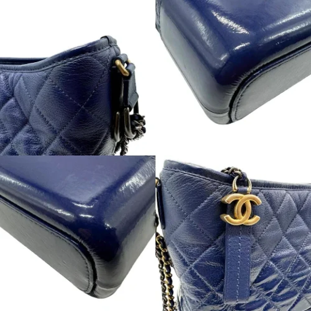 Chanel Vintage Pre-owned Leather shoulder-bags Blue Dames