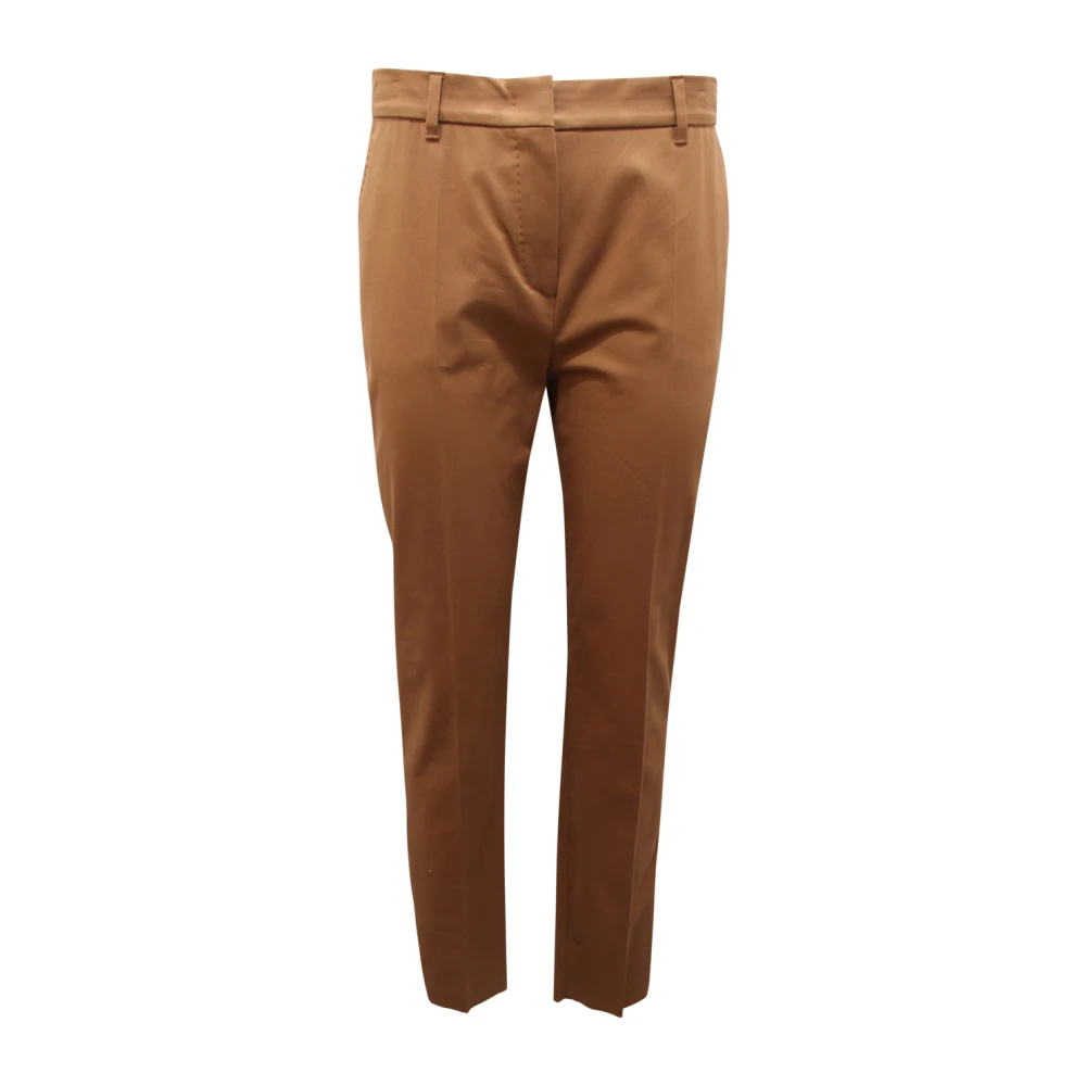 Max Mara Women's Brown Studio Stemma Wool Trousers