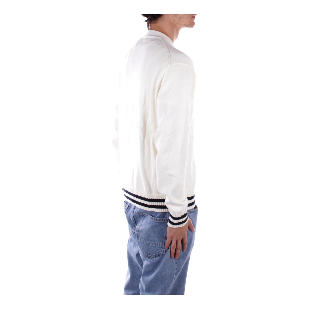 Guess Witte Cardigan met Logo en Knoopsluiting White Heren
